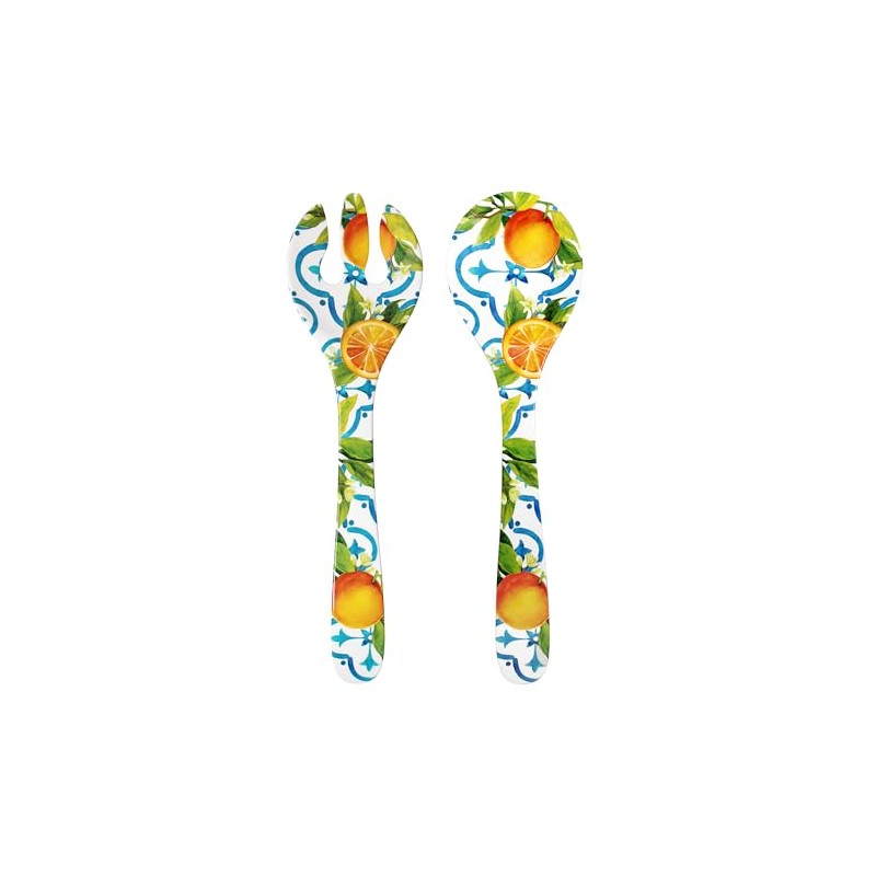 Le Cadeaux Luxury Melamine Salad Bowl and Serving Set, Valencia