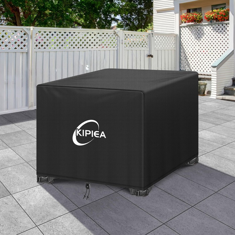 Kipiea Square Fire Pit Cover - Upgraded 600D Strong Tear