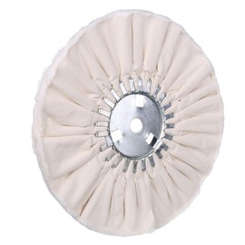 10" White Airway Buffing Wheel,5/8'' Arbor Hole,16 Plys/Fine Polishing for Angle Grinder,1PCS