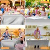 EOGRFW 4 Pack Silver Foil Tablecloth,54 x 108 Inch Rectangle