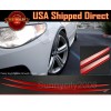 SDeelCase 2 Pieces Flexible Slim Fender Flare Lip Extension Red