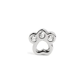 SINGULARU - Loose Mini Paw Earrings - Earring in 925 Sterling Silver with 18 Carat Gold Plating or Rhodium Coating - Buckle - Loose Earring - Women's Jewellery, Unit size, Silver, No Gemstone