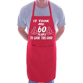 Print4U 60th Birthday It Took 60 Years BBQ Cooking Funny Novelty Apron Red