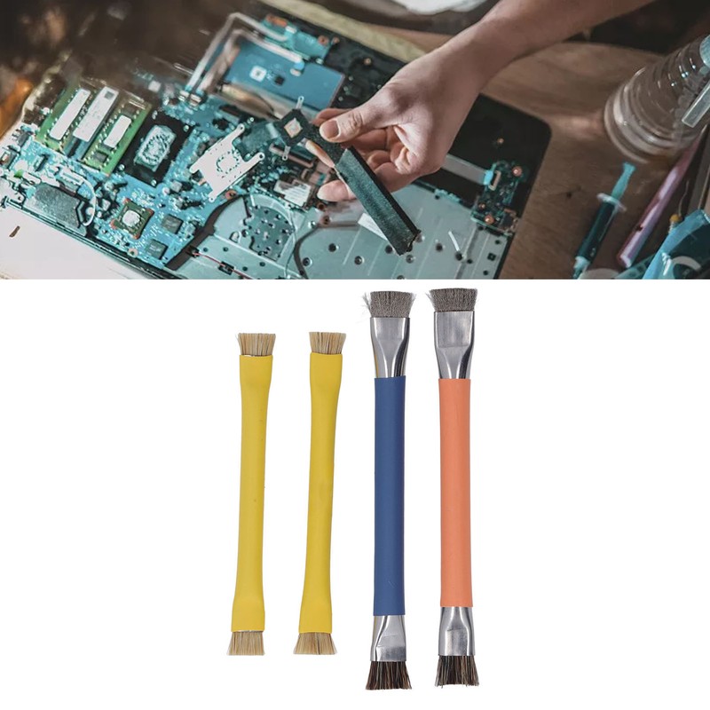 4PCS Keyboard Cleaning Brush Anti Static ABS Handle Stainless Steel