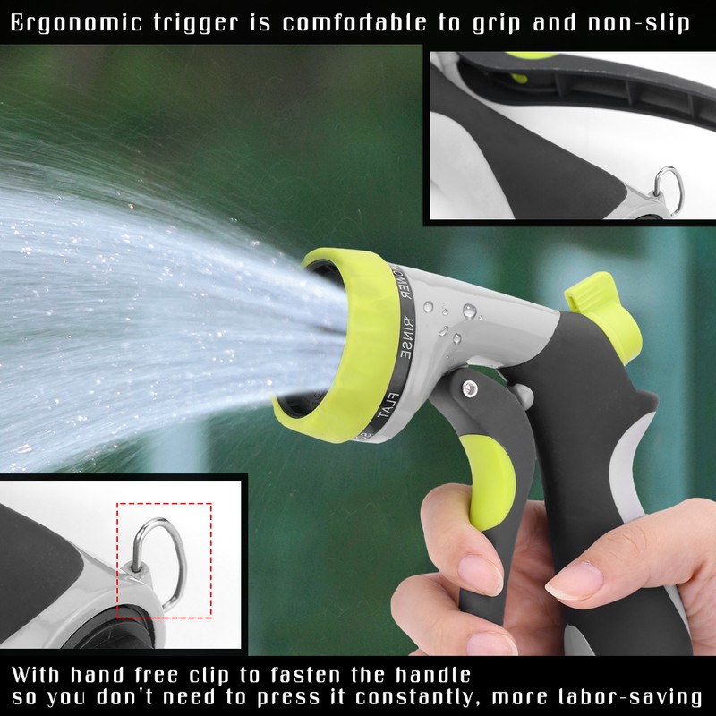 8 Patterns High Pressure Water Gun Head Hose Sprayer For