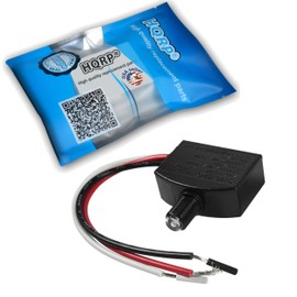 HQRP 4-Pack Photocell Light Sensor, Dusk to Dawn Wire-in Switch Photoelectric Control, Automatically Turns ON/OFF for Outdoor Garage Street Lights, UL Listed