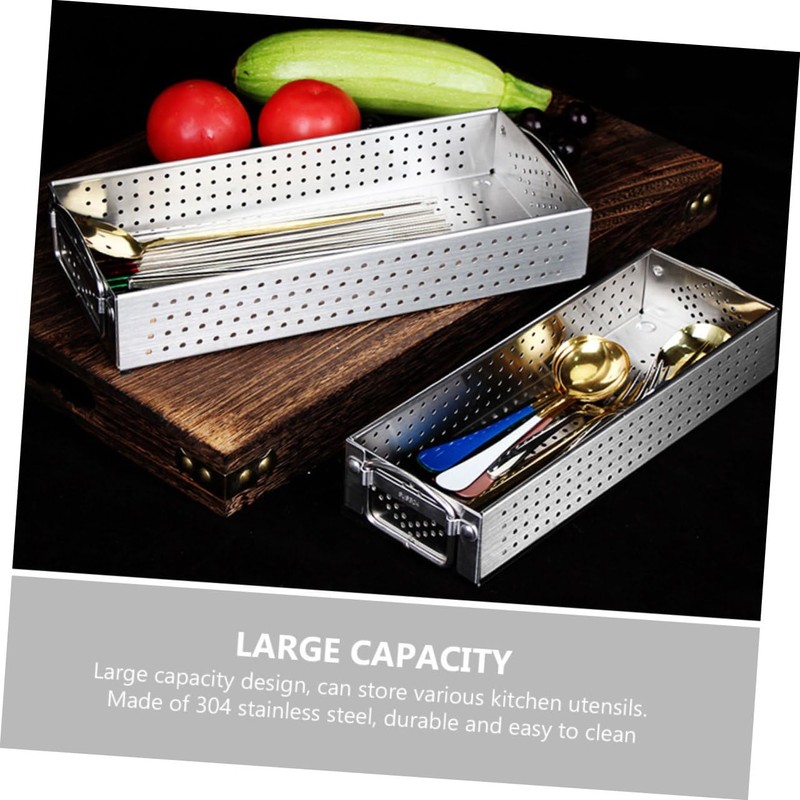 LIFKOME Rectangular Chopstick Holder Drainage Design Easy to Use Cutlery