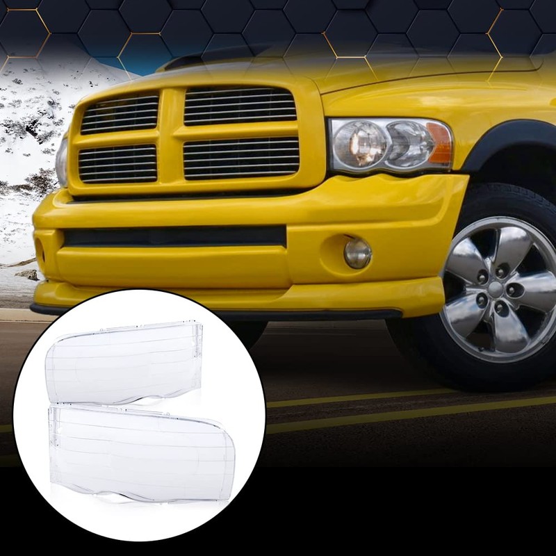 PIT66 Headlight Cover Compatible with 2002 2003 2004 2005 Dodge