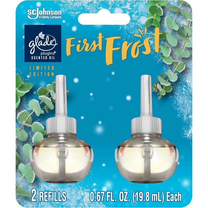 Glade Scented Plugin Oil Refills -Snow Snowflake Frost Winter Holiday