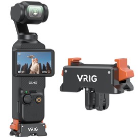 VRIG DJI Osmo Pocket3 Mount Adapter Base Conversion Adapter Aluminum Metal Accessory for Pocket3 Quick Release 4 in 1 Interface (Gopro Mouth + 1/4" Screw Mouth + DJI Quick Release + Arca Mouth)