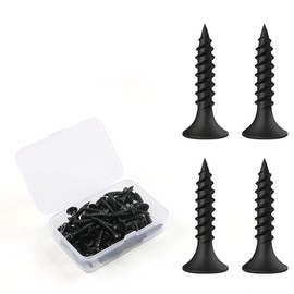 BOUMVID Drywall Screws M3.5 x 20 mm, Pack of 50 Drywall Screws Black Coarse Thread Wood Drywall Screws, Plasterboard Drywall Screws, Plasterboard Screw Drywall Screws
