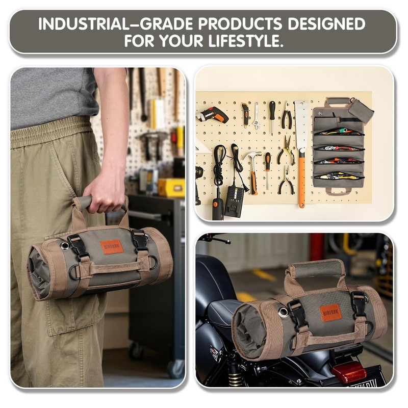Roll Up Tool Bag, Heavy Duty Portable Tool Organizer with