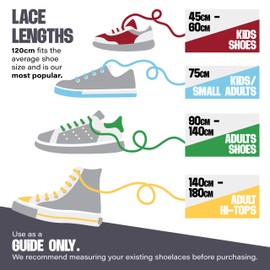 Kilter Flat Trainer Shoelaces - Black - 75 cm - 29 inch (1 Pair)