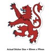 Medium 100mm 'Red Lion Rampant' Permanent Sticker Decal for Cars/Windows/Bins/Walls