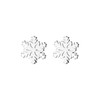 Solid 925 Sterling Silver Snowflake Stud Earrings for Women Winter