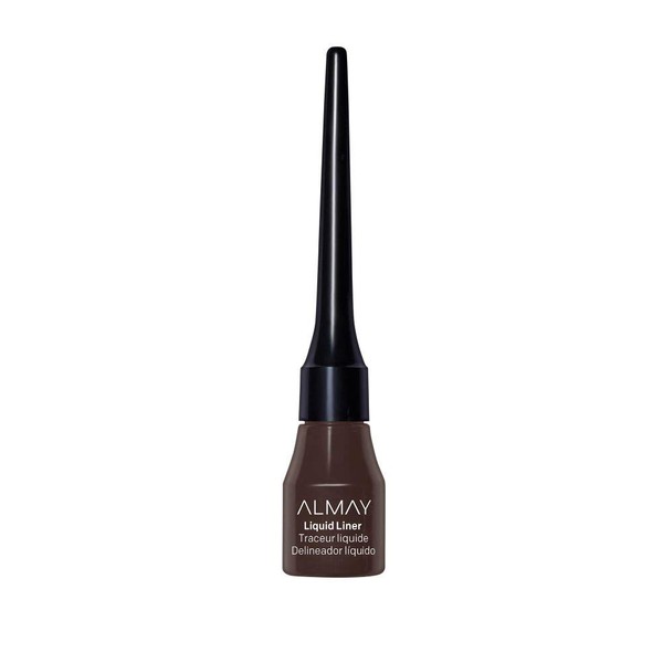 Almay Liquid Eyeliner, Waterproof and Longwearing, Hypoallergenic, Cruelty Free, -Fragrance Free, Ophthalmologist Tested, 222 Brown, 0.08 oz