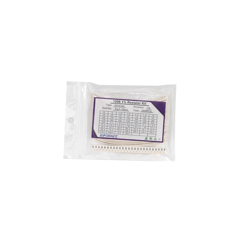 1206 SMD Kit de resistencias, 1200 piezas