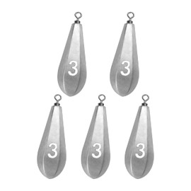 BLUEWING Swivel Bank Sinkers Fishing Weights with Swivel Bottom Bullet Sinkers for Freshwater and Saltwater, 3oz, 5pcs