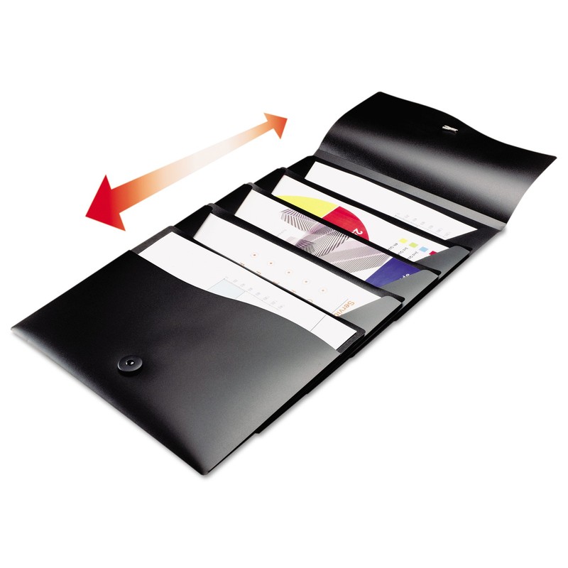 Avery 73517 Slide & View Expanding File, 5 Pockets, Polypropylene,