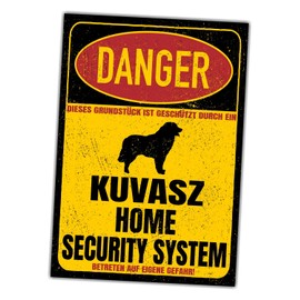 Kuvasz Sign Danger Security System Door Sign Dog Sign Warning Sign Dog Safety Sign Dog Private Property Dog Warning Warning