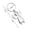 CYUaoao 2Pcs Angel Keyring with Heart Zinc Alloy Couple Keyring