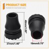 Bonsicoky 2 Pack Cane Tips 3/4 Inch Heavy Duty Rubber
