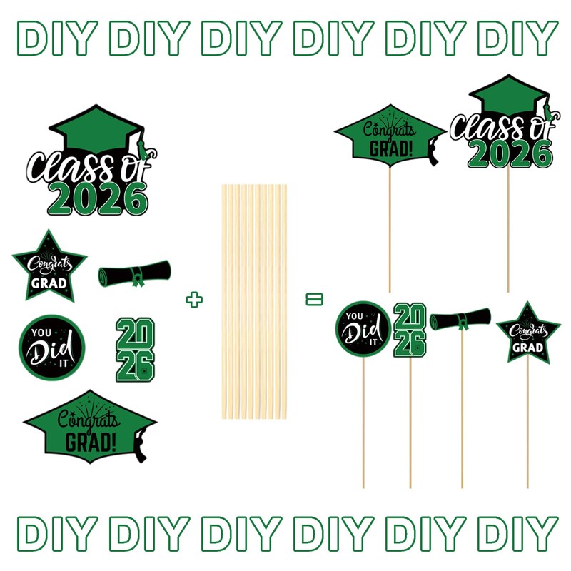 hhdatc 20 PCS Class of 2026 Graduation Centerpieces Congrats Grad