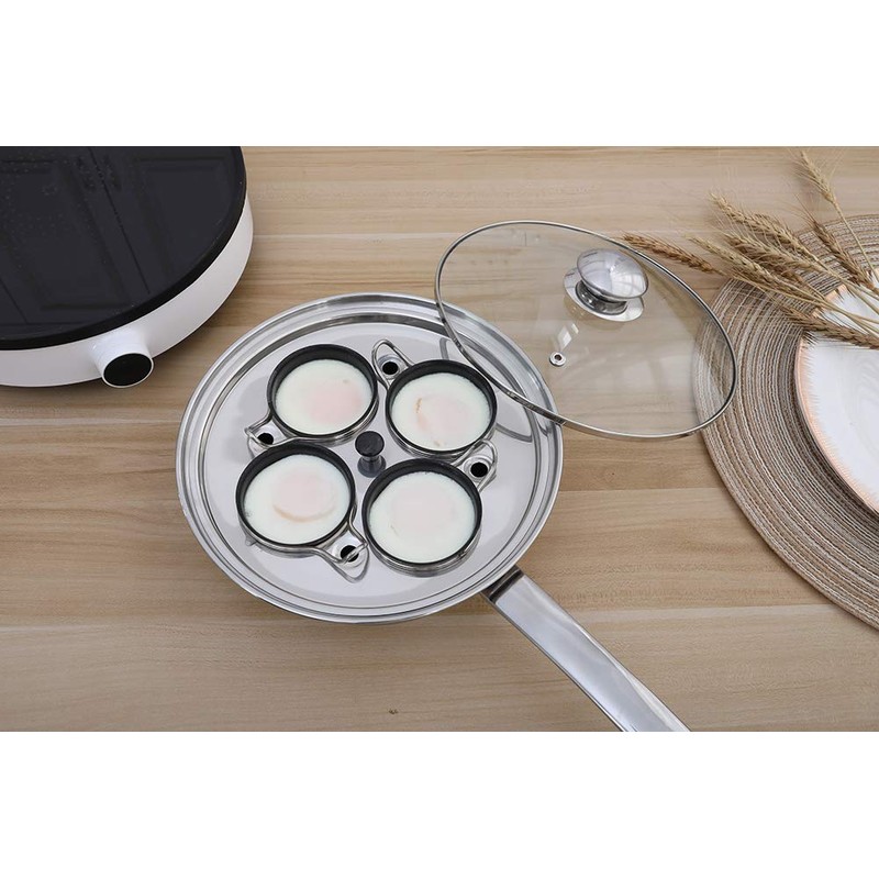Egg Poacher Pan - Stainless Steel Poached Egg Cooker –