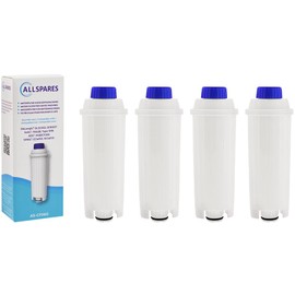 AllSpares Water Filter (Pack of 4) for Delonghi DLSC002, 5513292811, SER3017, ECAM, ETAM, BCO, EC Series
