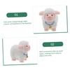 Kisangel 12Pcs Miniature Sheep Figurines Adorable Resin Garden Animals for