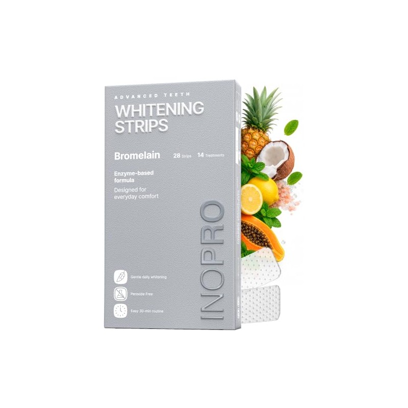 InoPro Natural Teeth Whitening Strips - Gentle Whitening for Sensitive