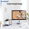 ELEGRP Glossy White Decorator Receptacle, 15A 125V Standard Electrical Wall