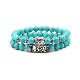 SBI Jewelry Buddha Bracelet for Women Stackable Stretch Bead Wraps Lucky Friendship Minimalism Anniversary Birthday Christmas