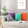 TAOSON Decorative 100% Cotton Canvas Square Solid Toss Pillowcase Cushion