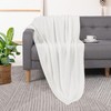PiccoCasa 100% Cotton Knit Throw Blanket,Solid Lightweight Decorative Throws and