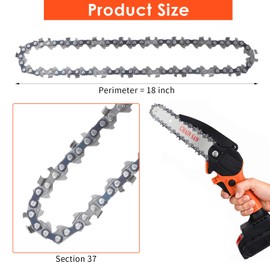 6 Pieces 6 Inch Mini Chainsaw Chain With 2 Pcs Replacement Saw Chain Bar Replacement Chains For Cordless Electric Portable Mini Chainsaw for Wood Branch Cutting