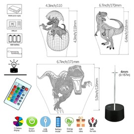 3D Illusion Light, Nightlight for Boys Girls Table Desk Lamp Colour Changing Decor Light - Perfect Gifts Birthday Festival Christmas for Teens Friends