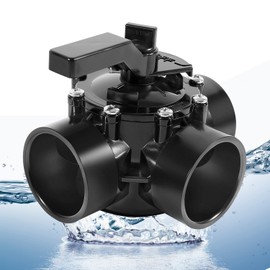 Bzsunway 3-Port 2" Diverter Valve with PVC Pipe Compatible with Ground Pool, Tub & Spa System Replacement Part for 263028
