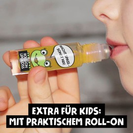 MINICO Premium lip gloss roll-on for girls, papaya aroma, natural ingredients, very well tolerated, especially for children, natural-based dyes, dermatologically tested