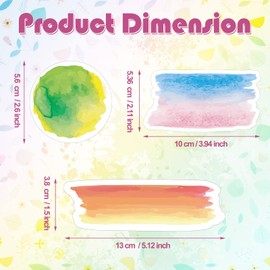 240 Pack Watercolor Labels Watercolor Circles Rectangle Cutouts Accents Classroom Name Tags Watercolor Classroom Decor Watercolor Border for Bulletin Board Teachers School Chalkboard Wall Decor