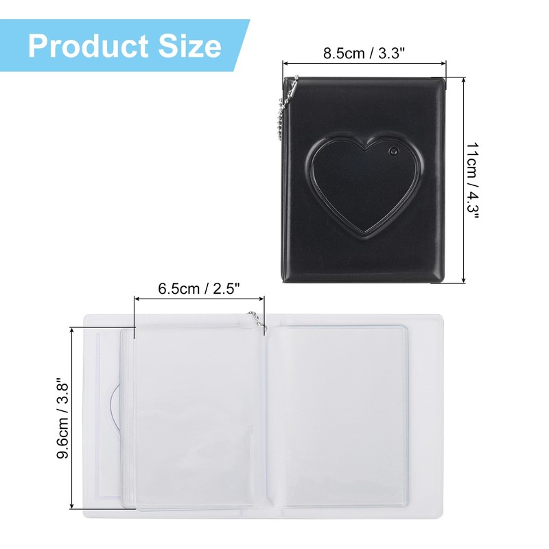 QUARKZMAN 3 Inch Mini Photo Album, Kpop Love Heart Hollow
