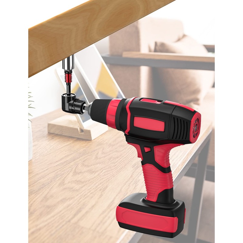 Angle Drill Attachment, Angle Screwdriver 105° Attachment Adapter with 1/4