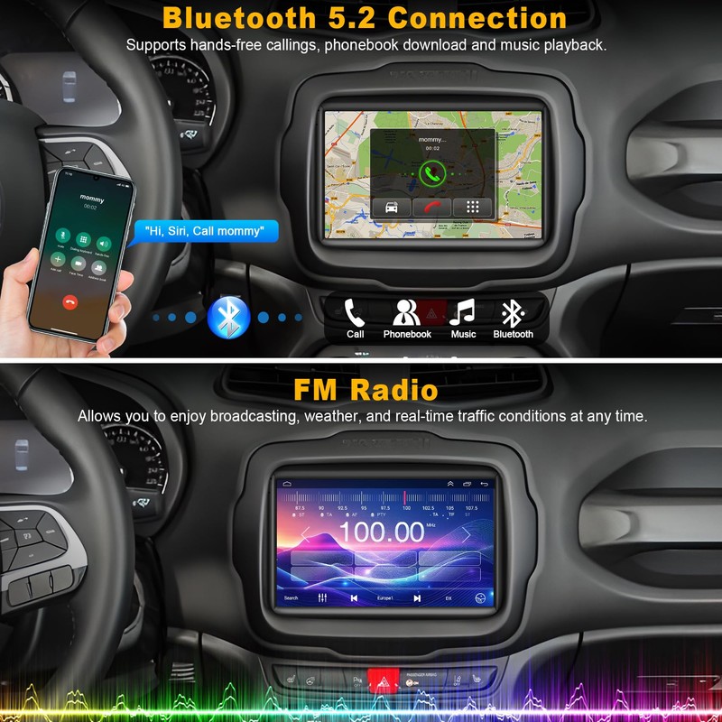Android 15 Car Radio Stereo for Jeep Renegade 2018-2024, 7