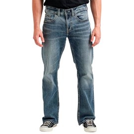 Silver Jeans Co. Men's Craig Classic Fit Bootcut Jeans, Medium Indigo LDS260, 36W x 30L