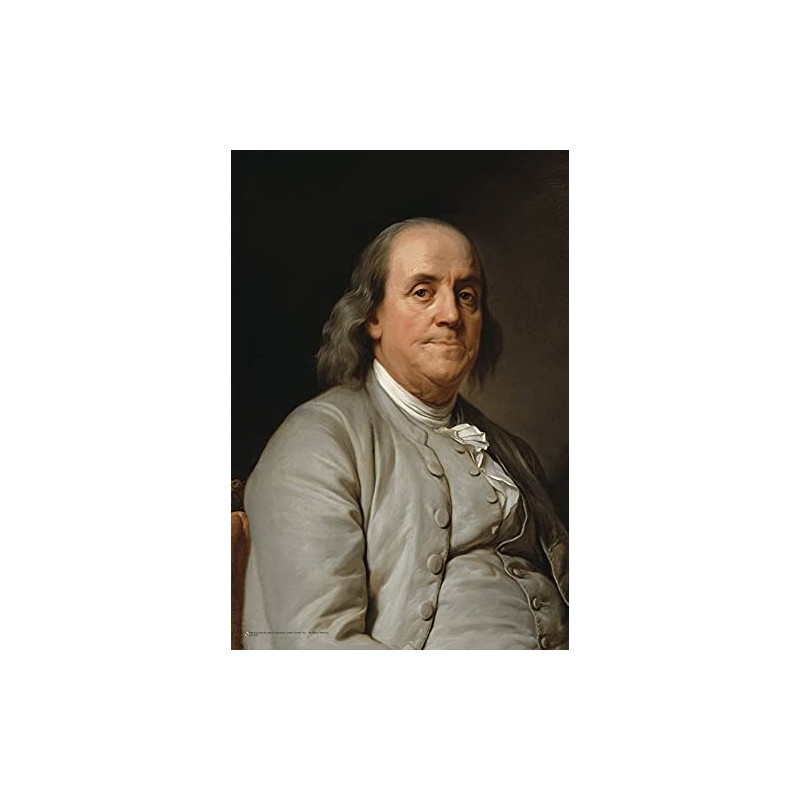 Benjamin Franklin Portrait - Mini Poster - 12" x 18"