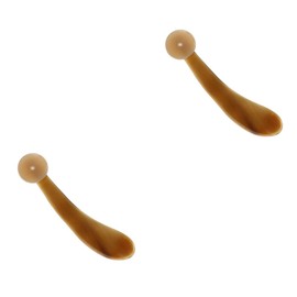 Baluue 2pcs Multi-purpose Ox Horn Scraping Sheet Two-wheel Roller Safe Material Easy to Carry Comfortable Grip Random Color