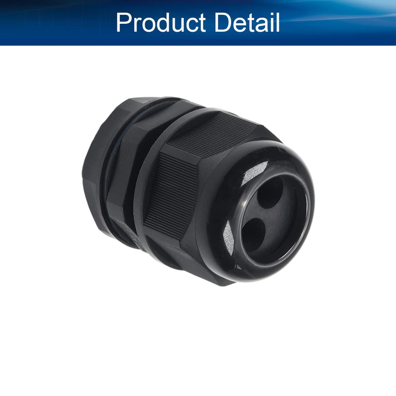 Heyiarbeit M25 Cable Gland 2 Holes Nylon Cable Glands Waterproof