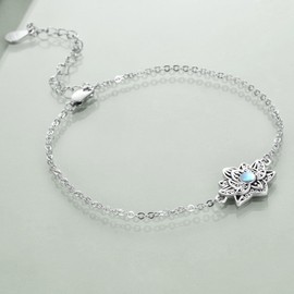 JERWLI Red Panda Sloth Flute Bracelet 925 Sterling Silver Bracelet Jewellery Gifts for Women Girls, Sterling Silver