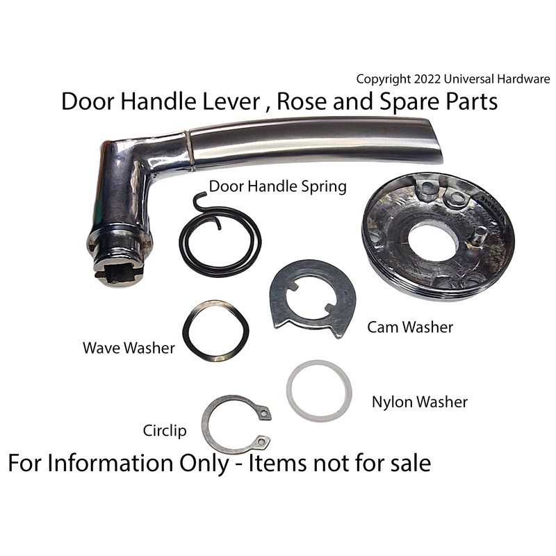 Universal Hardware Door Handle Spring Replacement Kit, 2.5 Turns Coil,