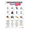 Typographus - 68 child-friendly stickers for clothes - for wardrobes,